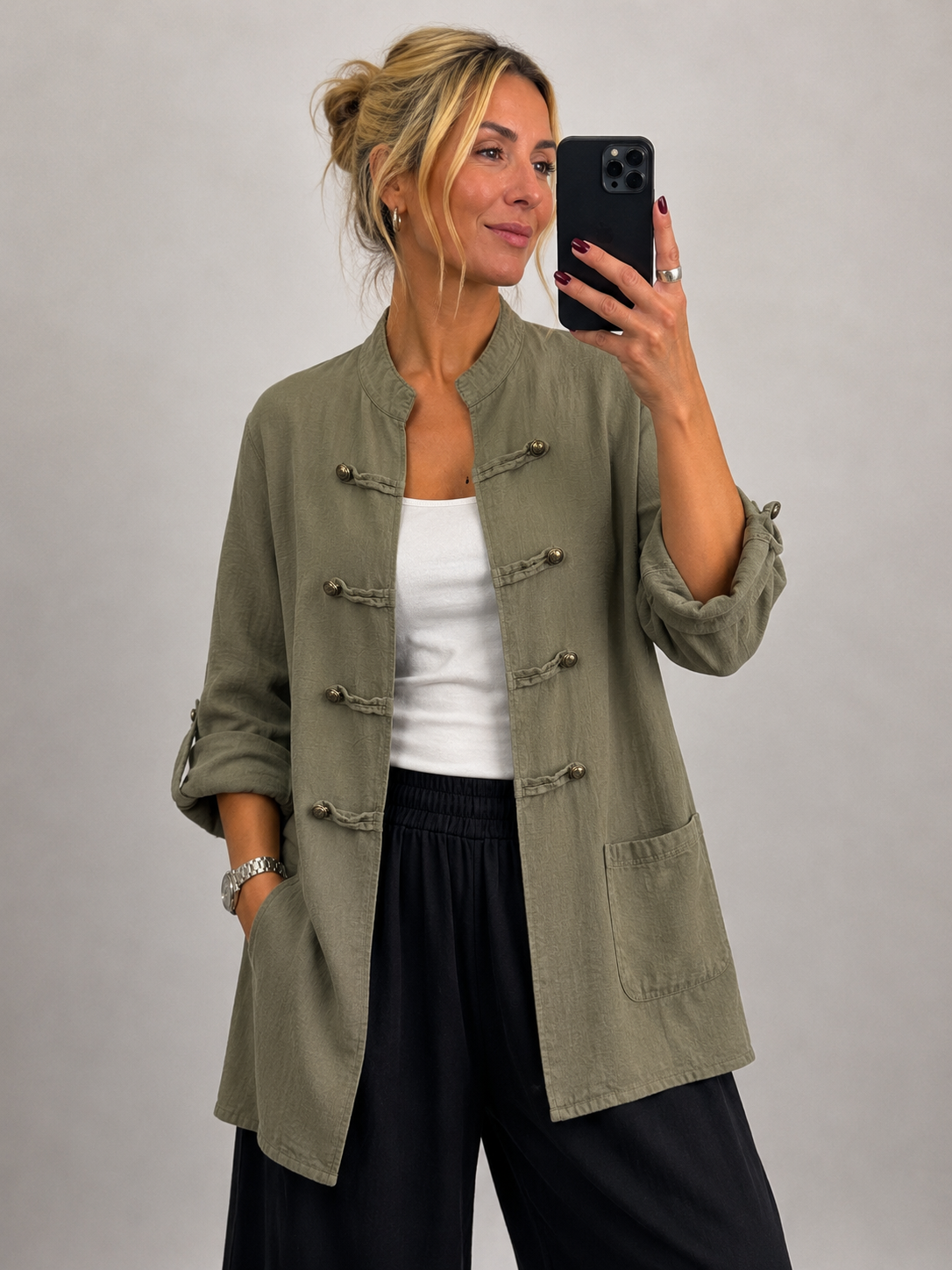 MILITARY STYLE LONGLINE SHACKET