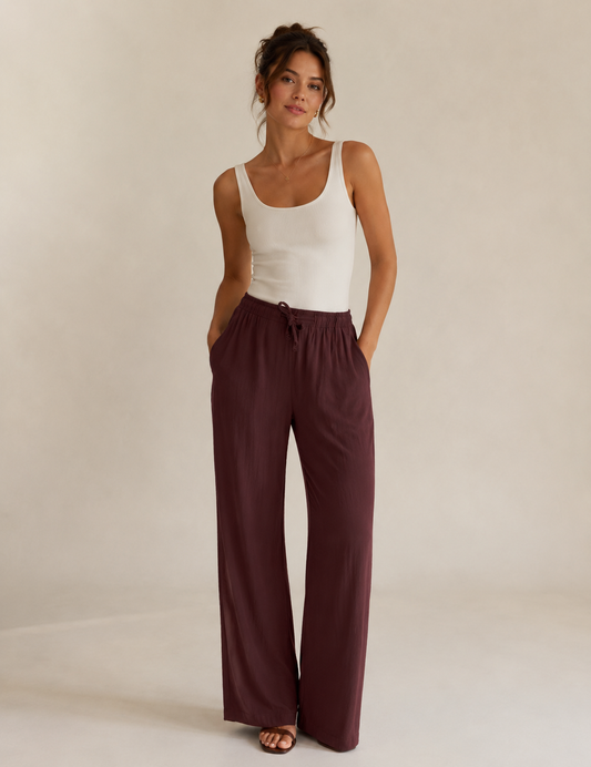LINEN MIX TROUSERS